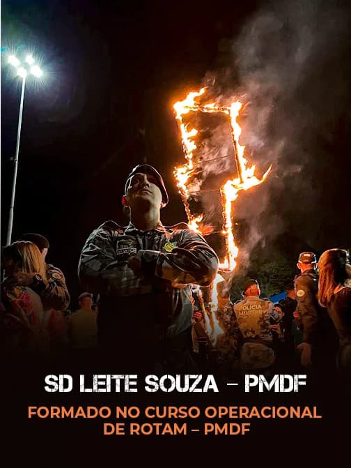 Sd Leite Souza – PMDF, formado no Curso Operacional de ROTAM