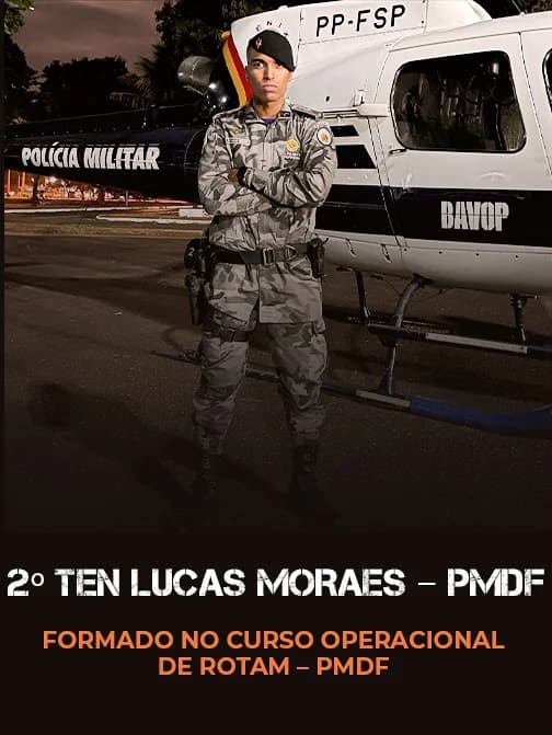 2° Ten Lucas Moraes – PMDF, formado no Curso Operacional de ROTAM