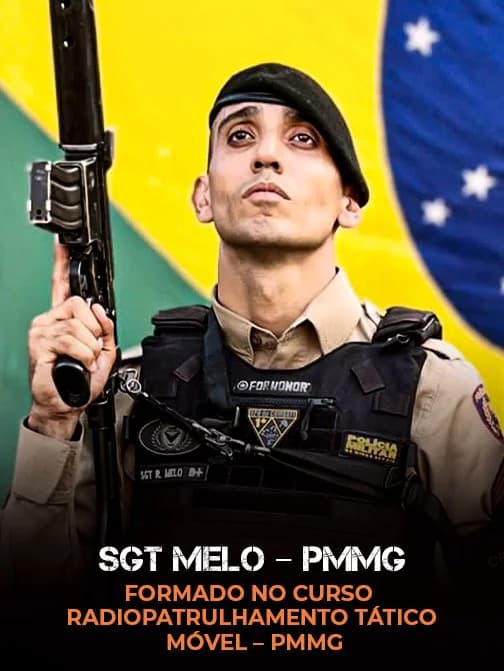 Sgt Melo – PMMG, formado no Curso Radiopatrulhamento Tático Móvel